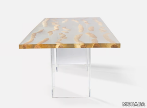 FLOATING LIANA - Rectangular wood and glass dining table _ MORADA