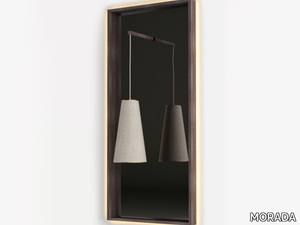 HEAVEN - Framed wooden mirror with integrated lighting _ MORADA