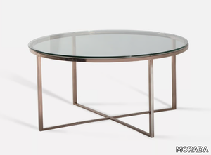 HOPE - Round copper and glass coffee table _ MORADA