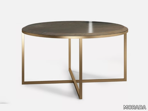 HOPE ROYAL - Round metal and marble coffee table _ MORADA