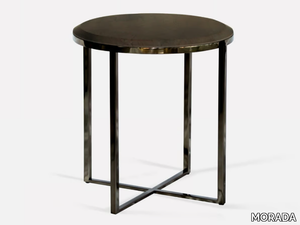 HOPE ROYAL - Round metal and marble side table _ MORADA