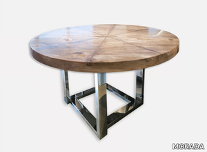 PETRA - Round wooden dining table _ MORADA