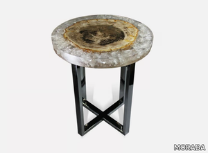 PETRA SWIRL - Round wooden coffee table for living room _ MORADA