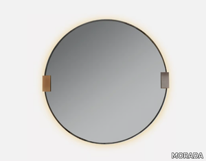 RONDITO - Framed wall-mounted metal mirror _ MORADA