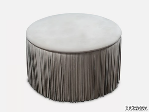 TAGLIA - Round nabuk pouf _ MORADA