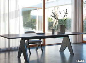 AVAR - Rectangular wooden dining table _ MORE