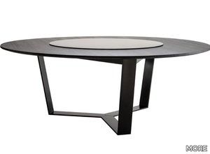 PERO - Wooden dining table with Lazy Susan _ MORE