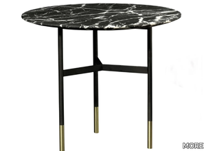 HARRI - Round Nero Marquina marble coffee table _ MORE