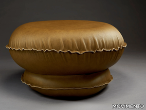 INFLATABLE LEATHER - Inflatable round leather pouf _ MOVIMENTO