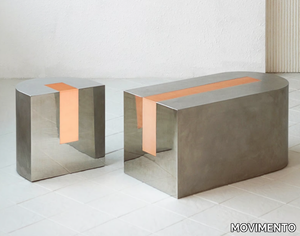 INLAY - Modular stainless steel bench _ MOVIMENTO