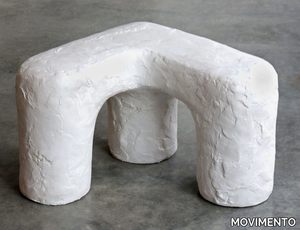 SOLID FLUID SPACKLE - Low ceramic stool _ MOVIMENTO