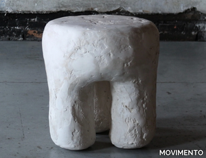 SOLID FLUID SPACKLE - Low ceramic stool _ MOVIMENTO