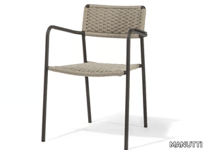 ECHO - Stackable garden chair with armrests _ MANUTTI