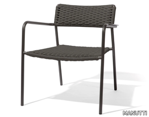 ECHO - Garden easy chair with armrests _ MANUTTI