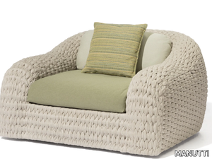 KOBO - Rope garden armchair with armrests _ MANUTTI