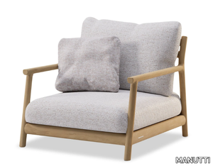 MUYU - Teak garden armchair with armrests _ MANUTTI