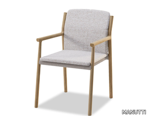 MUYU - Teak garden chair with armrests _ MANUTTI