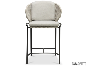 RADOC - High metal stool with armrests _ MANUTTI