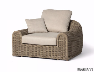 RIVER - Rope garden armchair with armrests _ MANUTTI