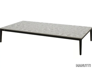 ZENDO SENSE - Low stone and metal coffee table _ MANUTTI