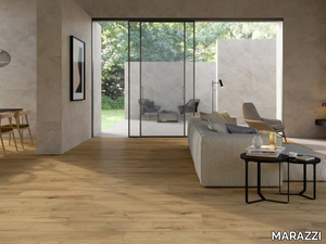 ALBA - Antibacterial porcelain stoneware wall/floor tiles with wood effect _ MARAZZI