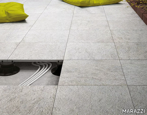 MULTIQUARTZ 20 - Glazed porcelain stoneware outdoor floor tiles _ MARAZZI