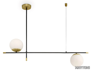 NOSTALGIA - Etched glass and metal pendant lamp _ MAYTONI