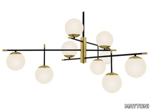 NOSTALGIA - Suspension lamp in metal and frosted glass _ MAYTONI