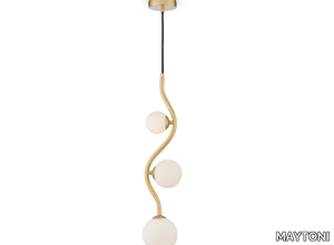 UVA - Opal glass and metal pendant lamp _ MAYTONI