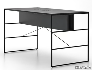 20.VENTI HIGH - Rectangular wood fibre High meeting table with cable management _ MDF Italia