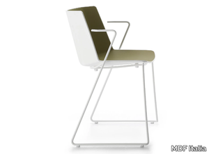 AÏKU - Sled base polypropylene chair with armrests _ MDF Italia