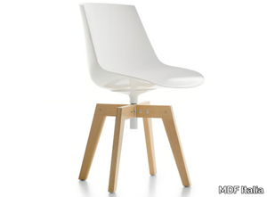 FLOW IROKO - Swivel trestle-based polycarbonate garden chair _ MDF Italia