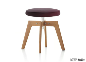 FLOW POUF - Swivel upholstered trestle-based stool _ MDF Italia