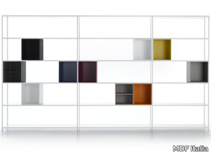 MINIMA 3.0 SYSTEM - Open aluminium bookcase _ MDF Italia