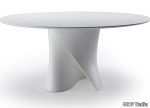 S TABLE - Round Cristalplant® table _ MDF Italia