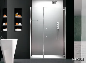 PRISMA 1.0 - Niche glass shower cabin with hinged door _ MEGIUS