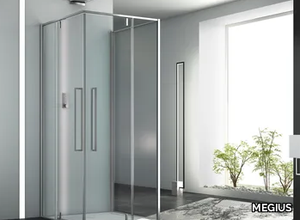 ZEN - Square glass shower cabin with sliding door _ MEGIUS