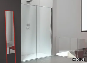 ZEN XL - Niche rectangular glass shower cabin with sliding door _ MEGIUS