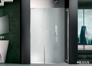 PRISMA 1.0 - Niche glass shower cabin with hinged door _ MEGIUS