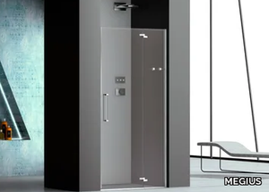 PRISMA 2.0 - Niche glass shower cabin with hinged door _ MEGIUS