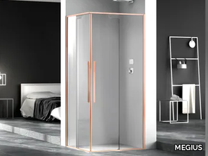 ZEN - Square glass shower cabin with sliding door _ MEGIUS