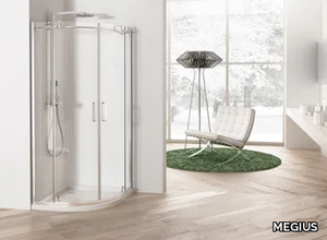 SOLODOCCIA PIVOT R2B - Corner shower cabin with hinged door _ MEGIUS