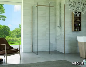 MATERIA SA2 - Corner rectangular glass shower cabin _ MEGIUS