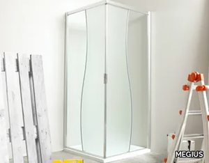 MANOLIBERA - Corner glass shower cabin _ MEGIUS