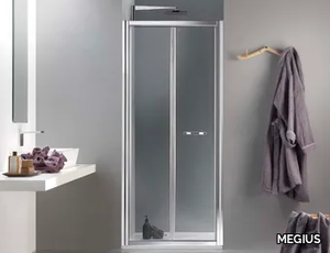 MORELIVE® - Niche glass shower cabin with folding door _ MEGIUS