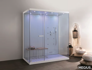 WELLBOX - Multifunction glass and aluminium shower cabin _ MEGIUS