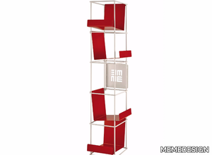 LIBRO VERTICALE - Open wall-mounted floating metal bookcase _ MEMEDESIGN