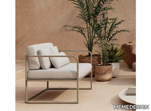 CRUISE - Steel garden armchair with armrests _ MEMEDESIGN