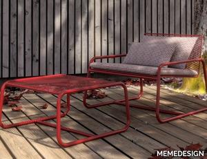 LOLITA - Metal garden armchair with armrests _ MEMEDESIGN