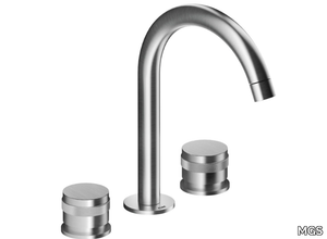 ER283 - 3 hole countertop stainless steel washbasin mixer _ MGS